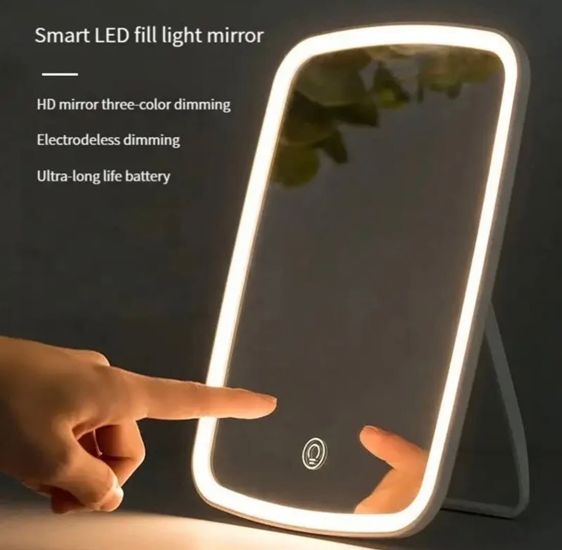 LED Rechageable 3 Modes Changeable Table Vanity Mirorr usb Rechageable Mirror.