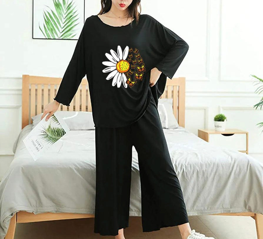 Girls 2 Pcs Comfortable Plazo Lounge Wear