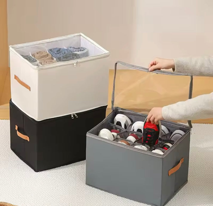 12 Grids Foldable Shoes Storage Box Organizer