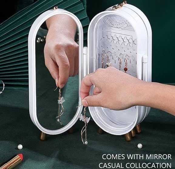 Foldable Jewellery Stand Rack Organizer with mirror
