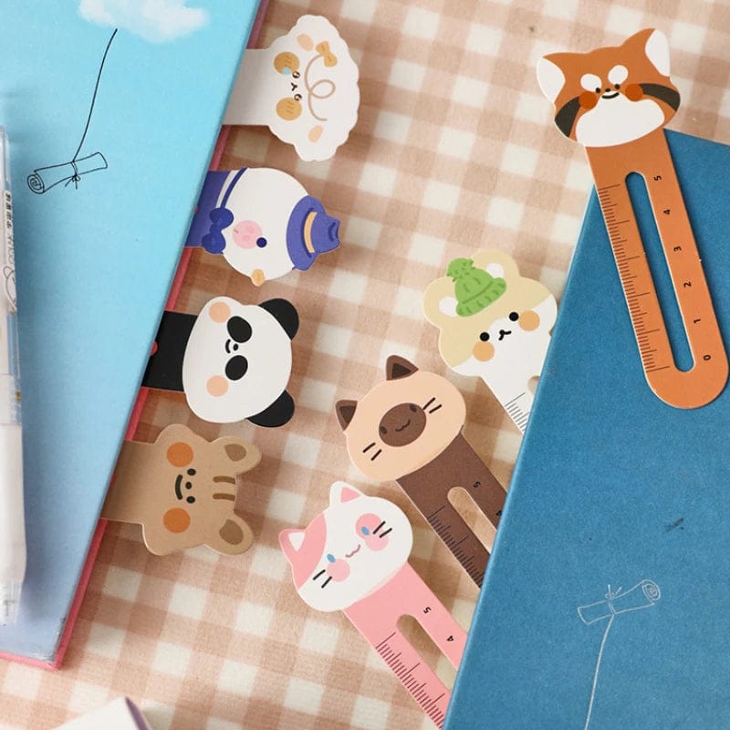 50pcs Cute Cartoon Bookmark Ruler