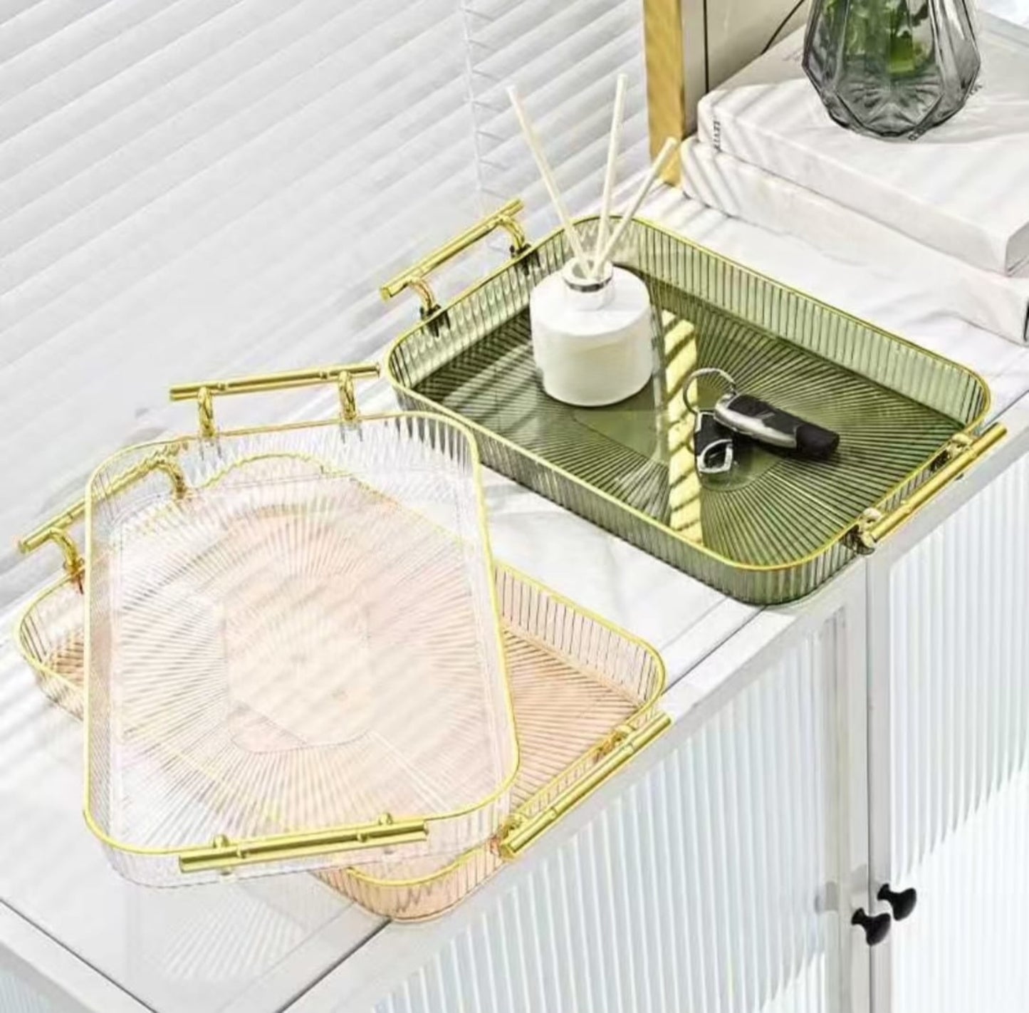 Acrylic Vanity Tray for Makeup Cosmetics Perfumes