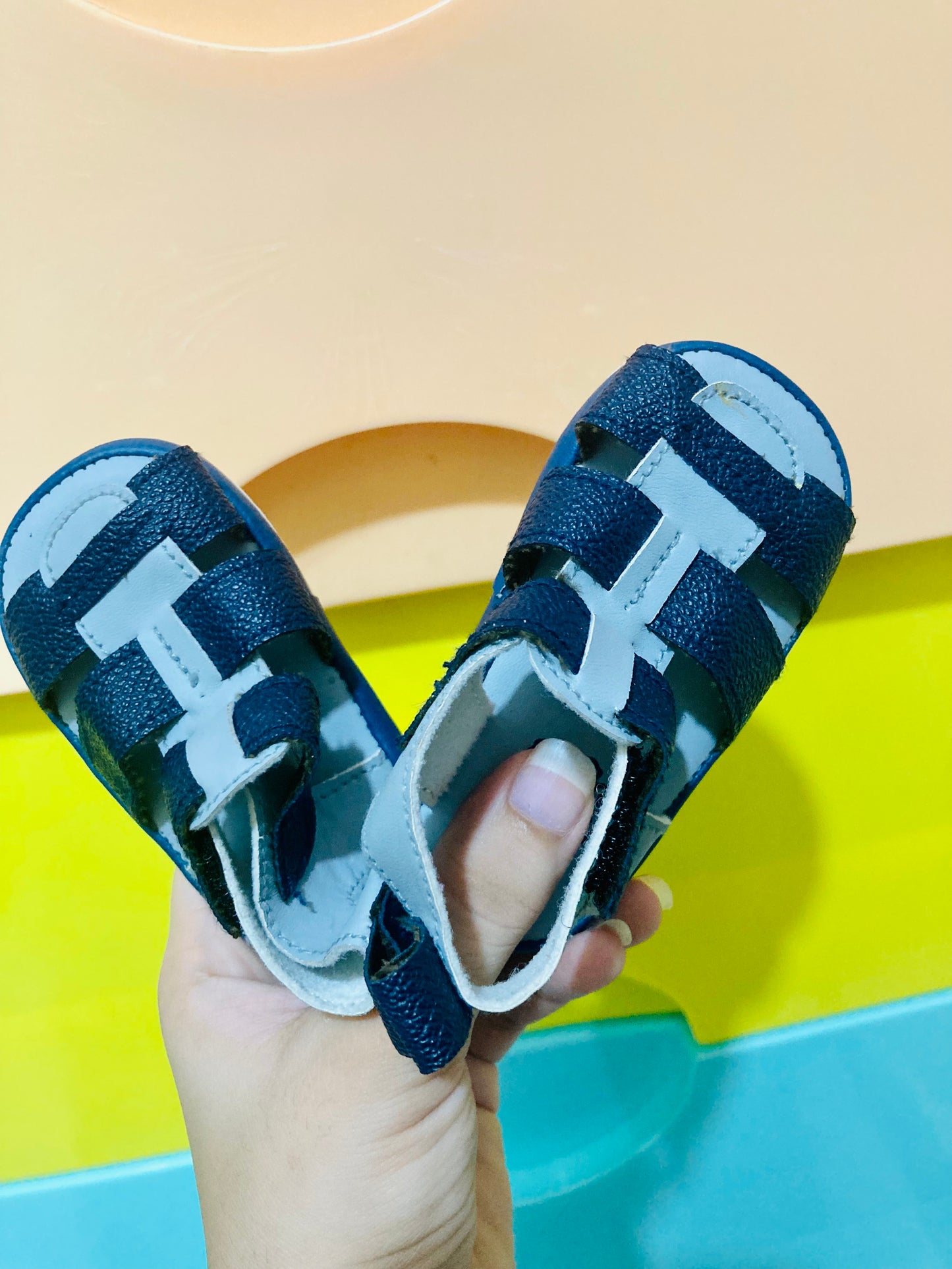 Blue & Grey Sandals for Baby Boy