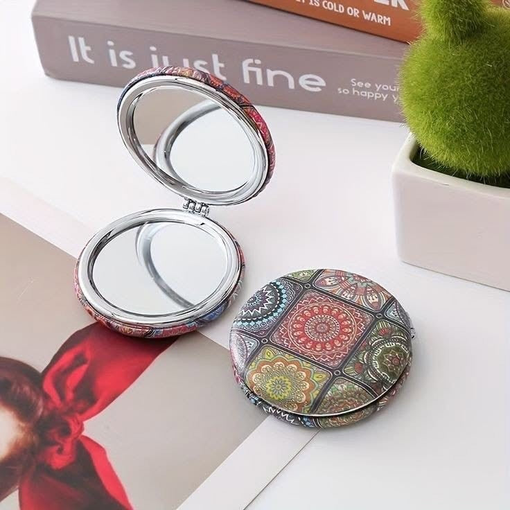 Foldable Double Sided Vintage Pocket Mirror