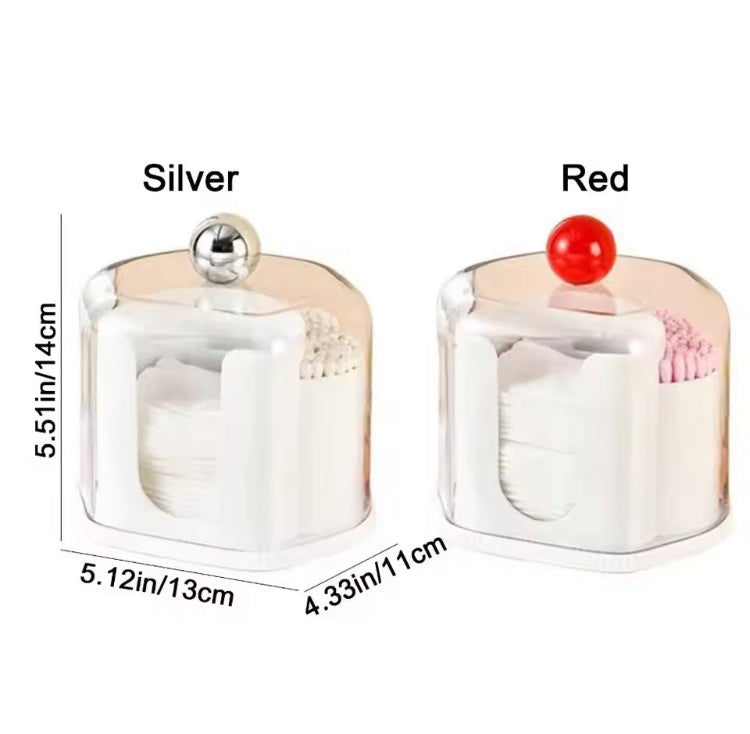 New 2 in 1 Cotton Buds & Cotton Pads Holder with Lid