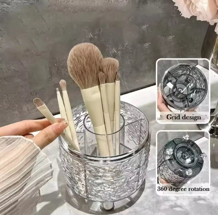Luxury Dustproof Rotating Brushes Holder with Lid