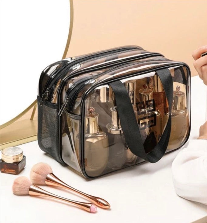 Double Zip Waterproof Cosmetics Makeup Bag