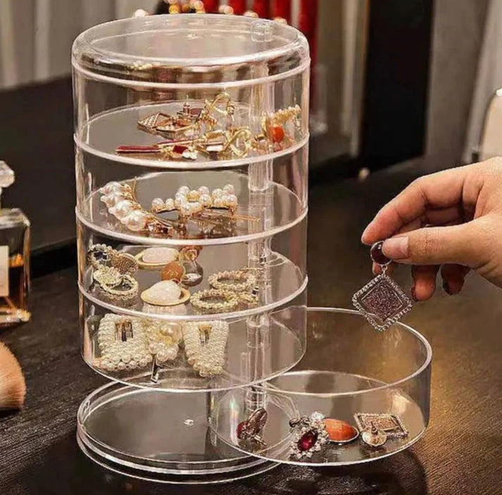 Acrylic Multi Layer Rotating Jewellery Organizer