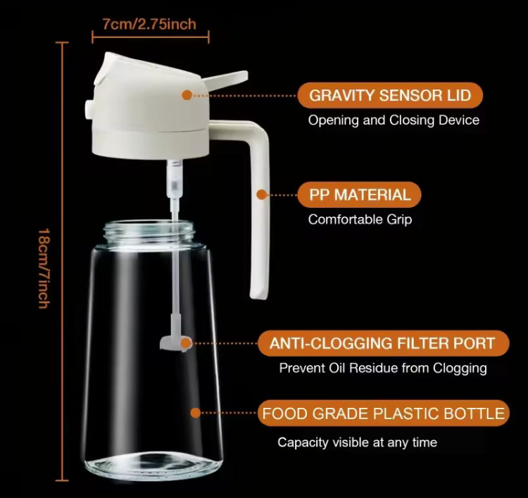 2 in 1 500ml Leakproof Oil Bottle