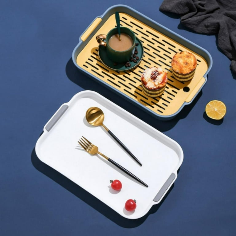 2 in 1 Double Layer Serving Tray & Drainage Tray for Spoons Glass & Mugs