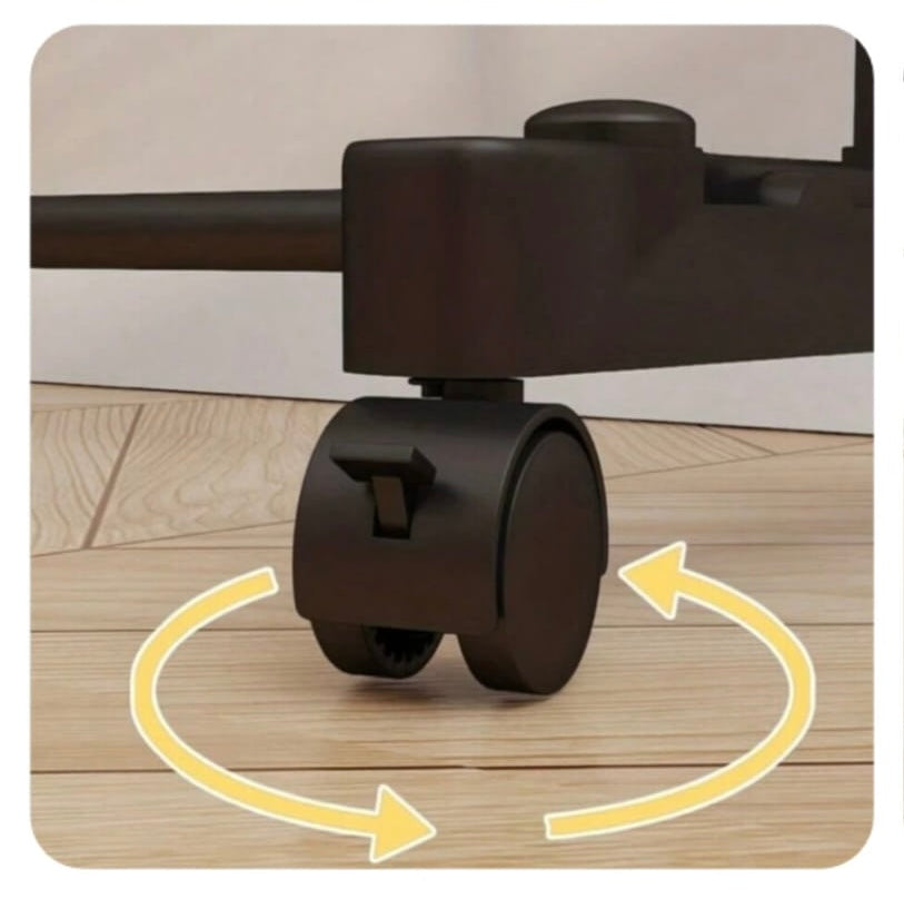 Double Pole Stand Cloth Rack with Wheels Easily Moveable (Premium Quality)