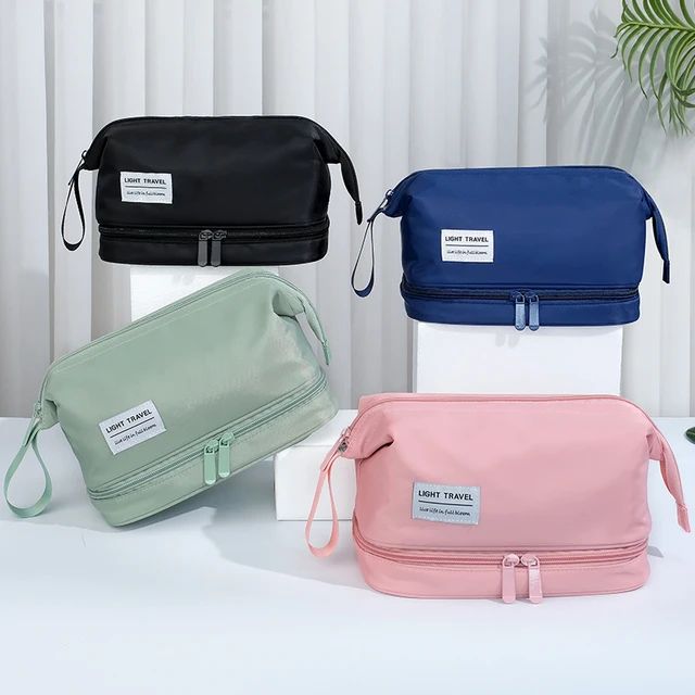 Large Capacity Double Layer Cosmetics Makeup Bag