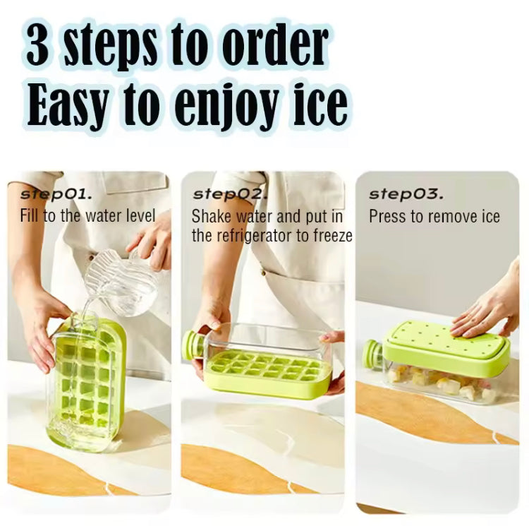 2 in 1 Press Ice Cube Tray with Water Bottle