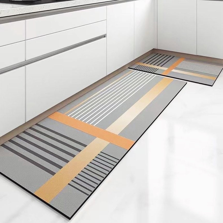 New 2 Pcs Set Non Slip Kitchen Floor Mat Carpet