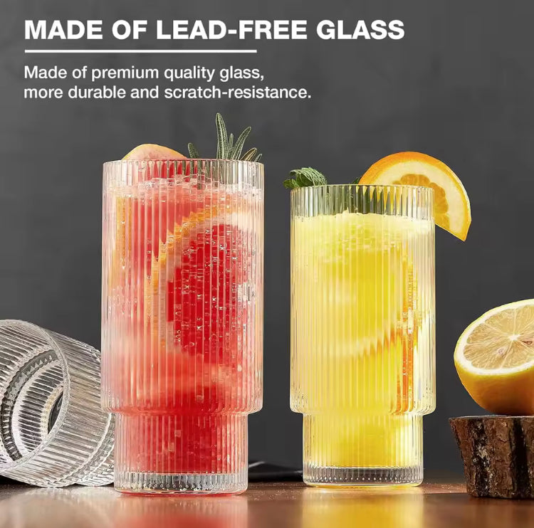Large Capacity Coffee Glass with Wooden Lid & Straw