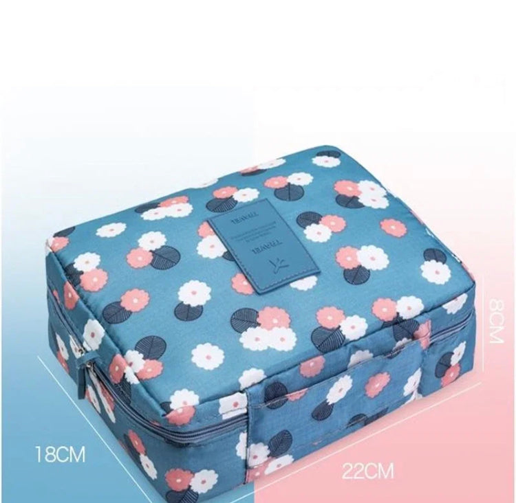 Waterproof Dustproof Floral Cosmetics Makeup Bag