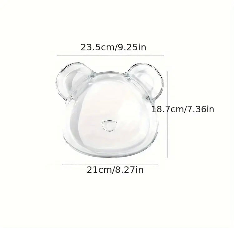 Bear Serving Plate with Dipping Sauce Divider