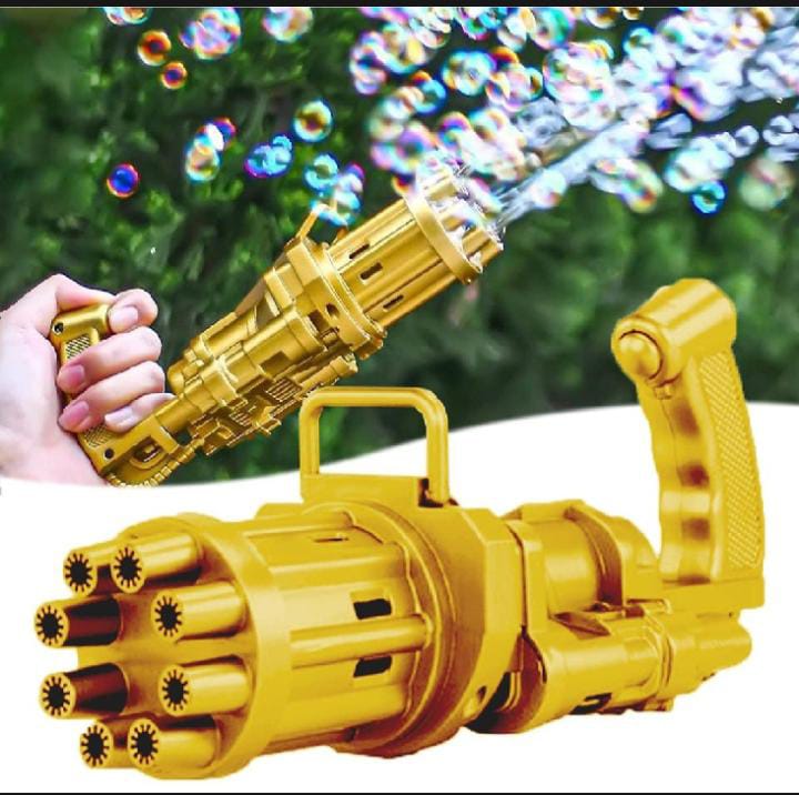 Automatic 8 Hole Design Bubble Gun for Kids