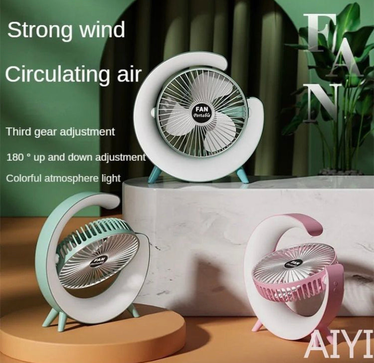 Portable Rotating Rechargeable Strong Wind Fan