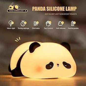 Silicone Rechargeable Panda Night Light Lamp