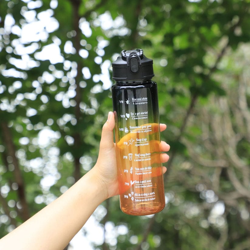 3 Pcs Leakproof Metallic Design Motivational Bottles Set