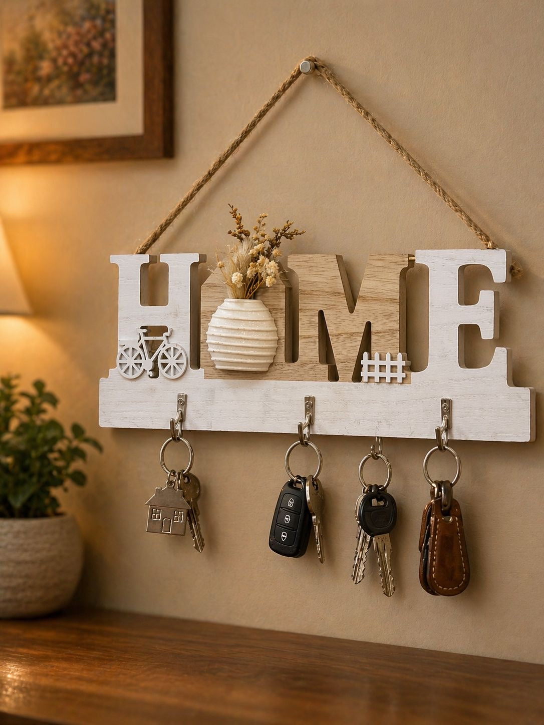 Wooden Key Hanging for Home Decoration & Household