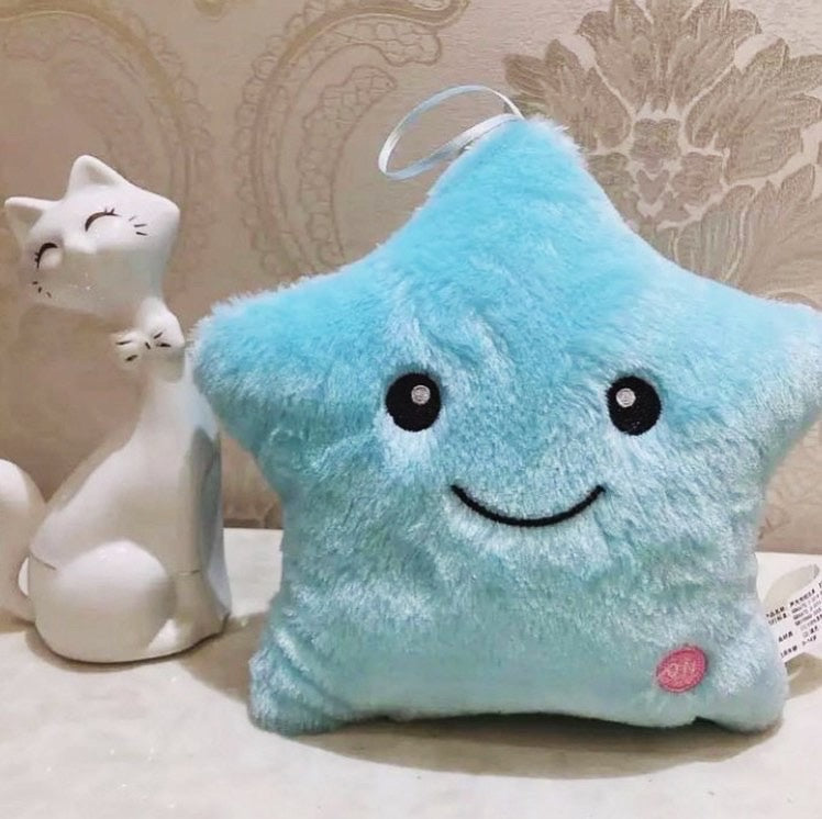 LED Light Luminous Star Plush Pillow