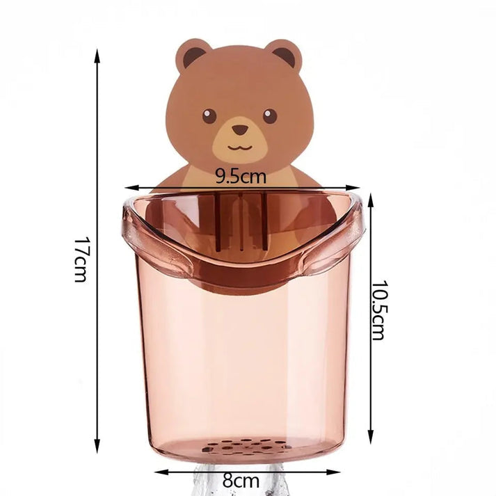 Wall Adhesive Bear Storage Holder