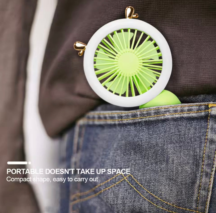 Mini Handheld Rechargeable High Air Throw Fan with LED Light