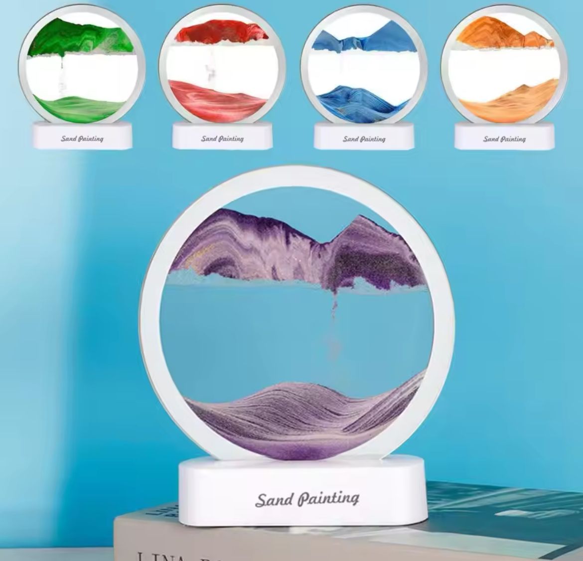 3D Led Moving Sand Timer For Home Decoration