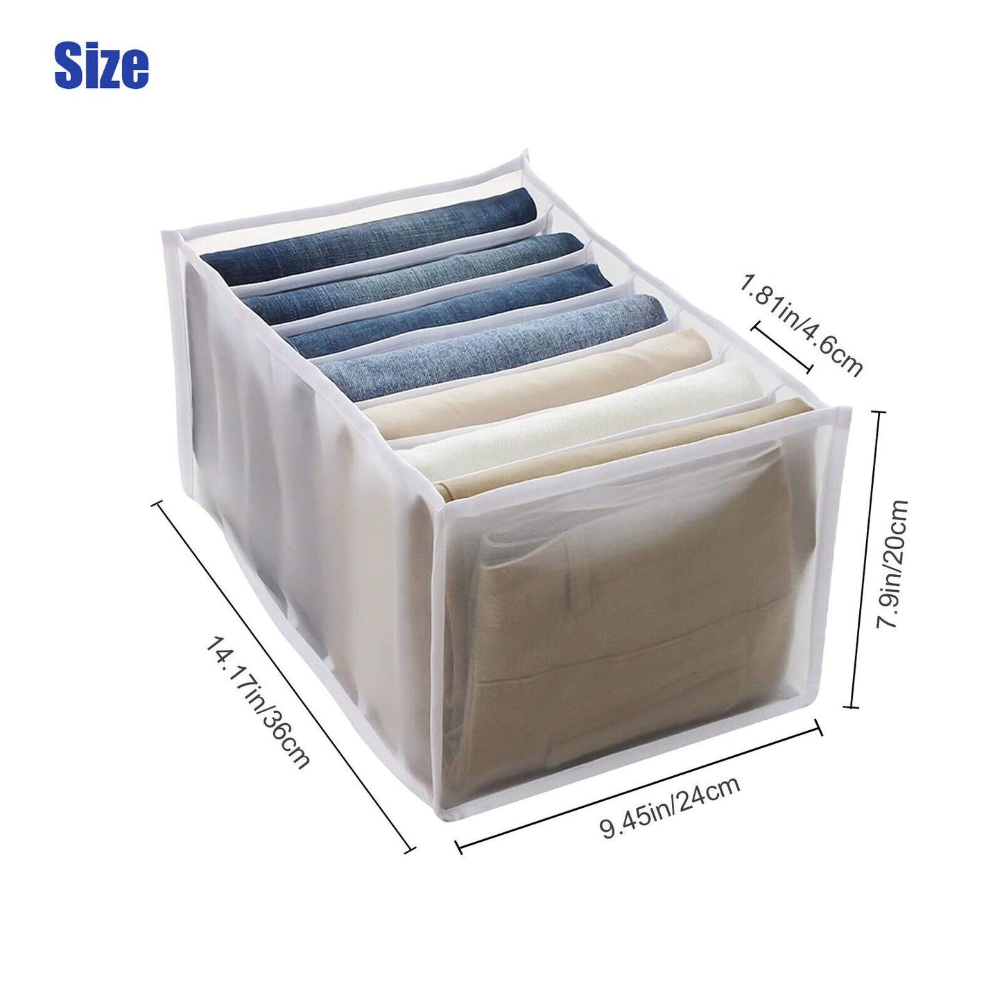 7 Grids Jeans Clothes Organizer Best Quality