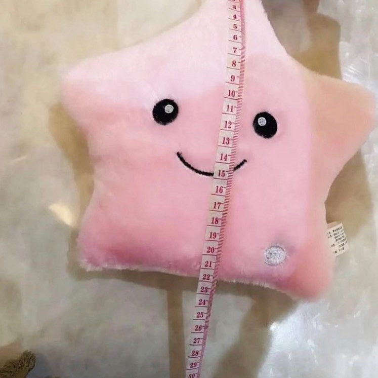 LED Light Luminous Star Plush Pillow