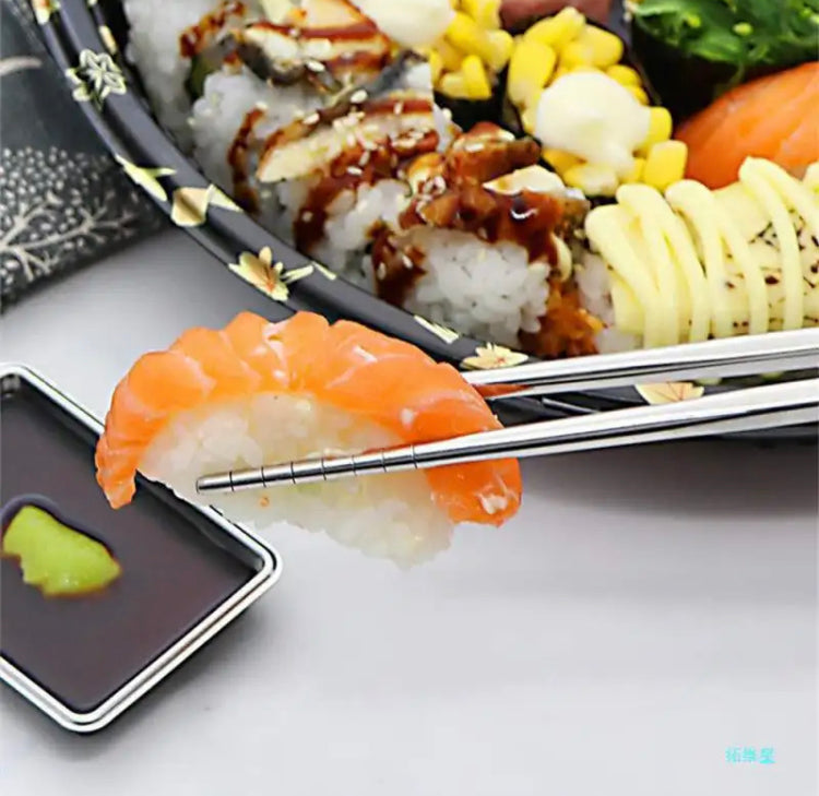 5 Pairs of Stainless Steel Chopsticks