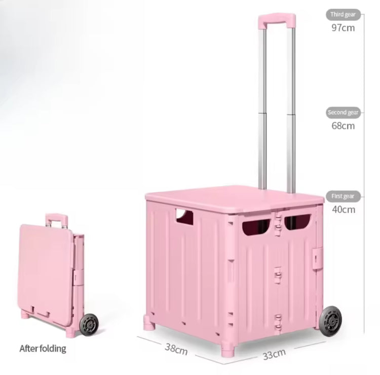 Foldable Portable Storage Trolley Cart with Wheels