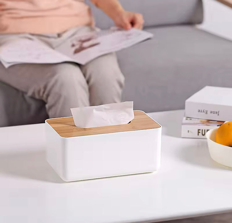 Wooden Cover Tissue Box with Holder