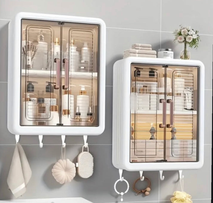 Large Capacity Wall Adhesive Cabinet Storage Box Rack
