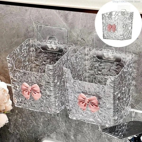 Wall Adhesive Acrylic Multipurpose Cosmetics Bathroom Holder Organizer