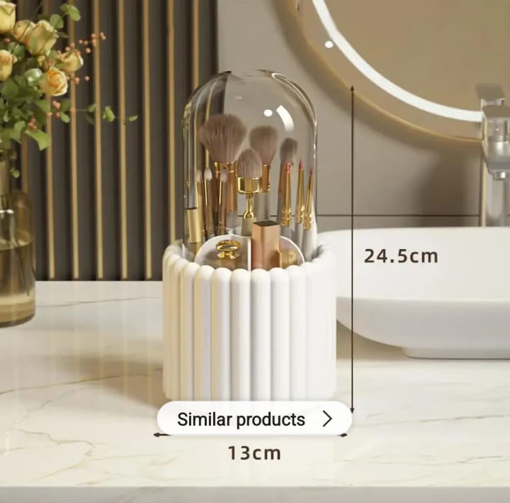 360 Rotating Luxury Makeup Organizer with Lid