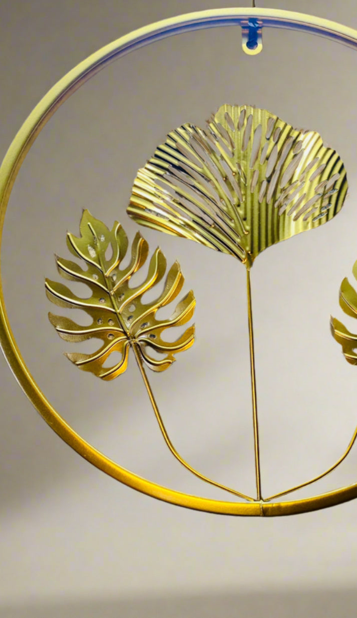 Gold Leaf Metal Wall Motif for Home Decor
