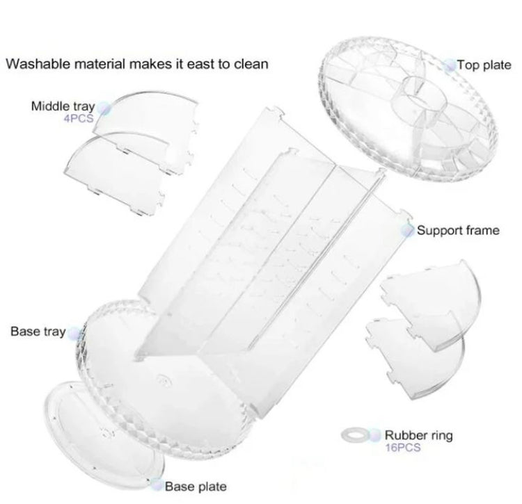 Acrylic 360 Rotating Cosmetics Makeup Organizer (Large Size)