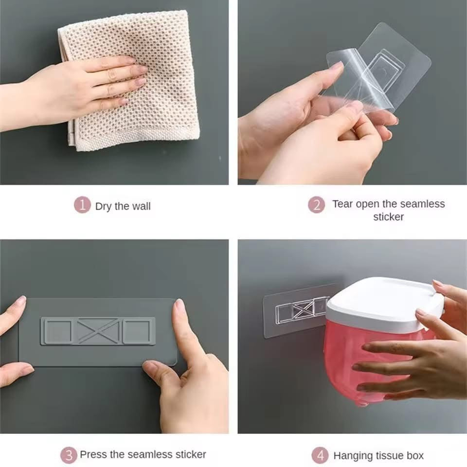 Wall Mounted Bathroom Tissue Box Holder