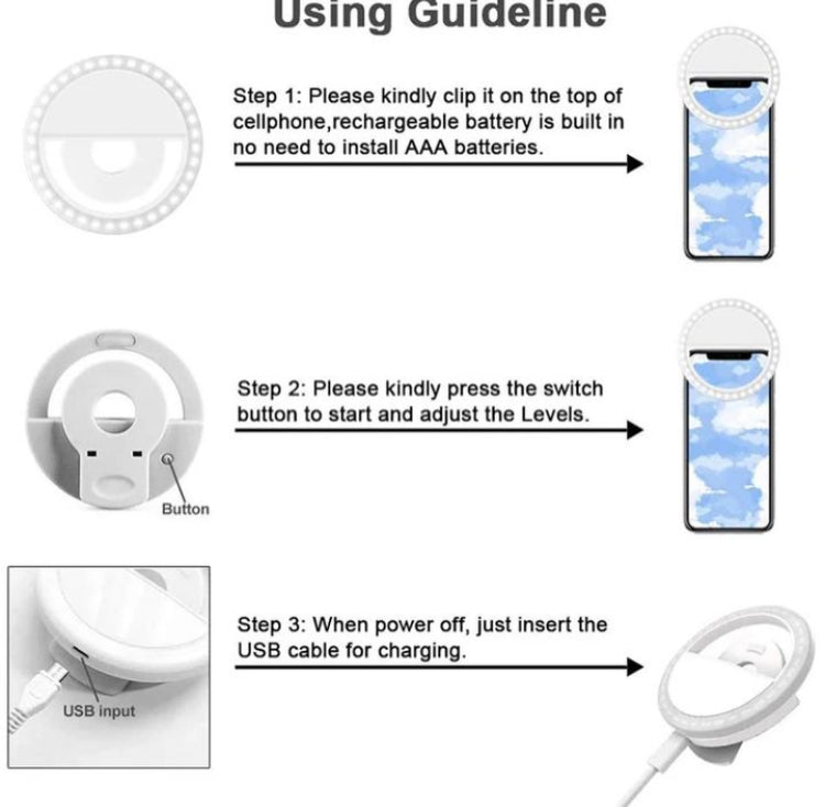 Mobile Selfie Light Rechargeable