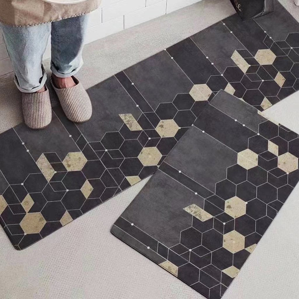 New 2 Pcs Set Non Slip Kitchen Floor Mat Carpet
