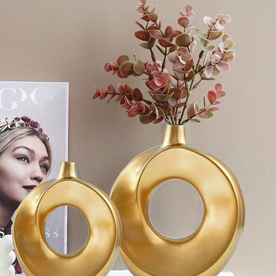 3 Pcs Set of Gold Nordiac Style Flower Vases