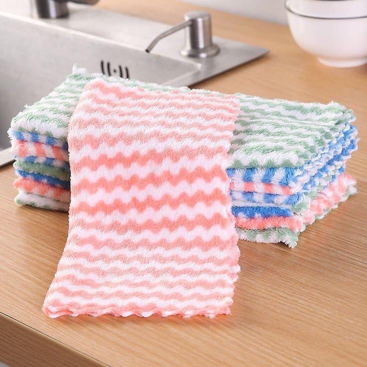 4 Pcs Absorbent Soft Cleaning Towel for Household