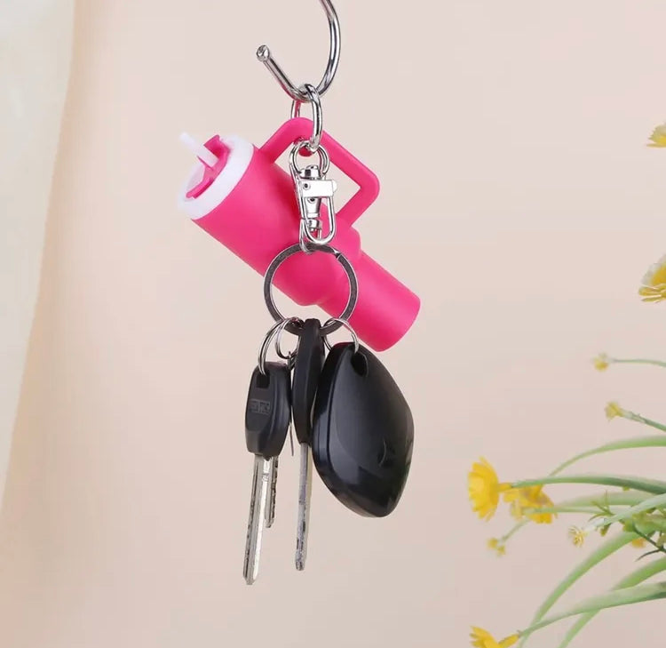 Mini Tumbler Lip Balm Holder Keychain