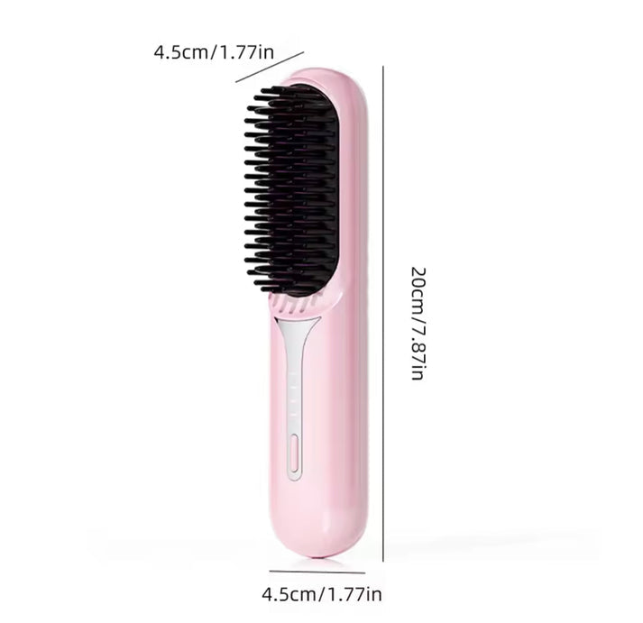 Rechargeable Wireless Hair Straightening Brush