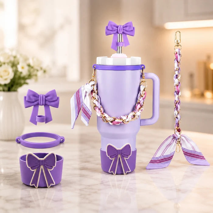 Cute Bow 40oz Tumbler Mug Decoration Kit
