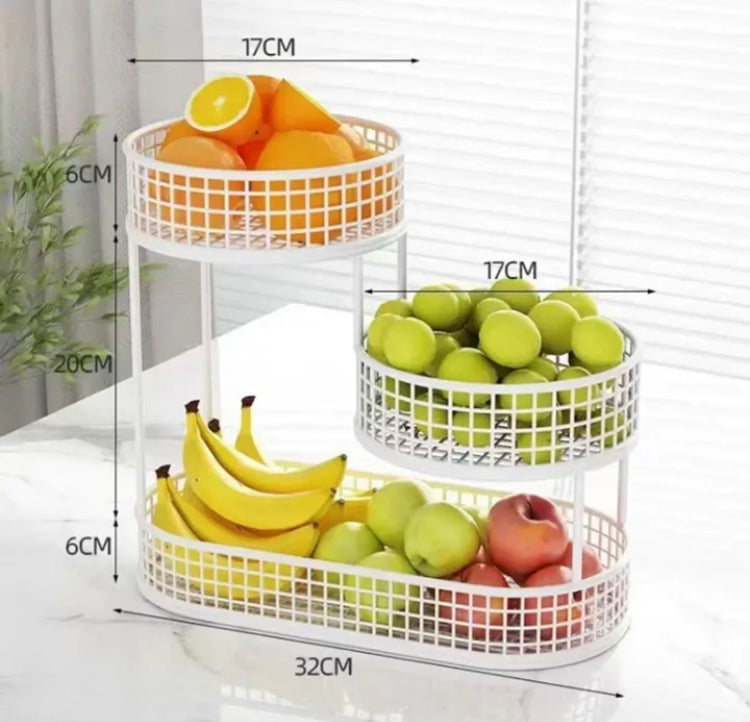Large Capacity Iron Fruit Basket / Vanity Organizer