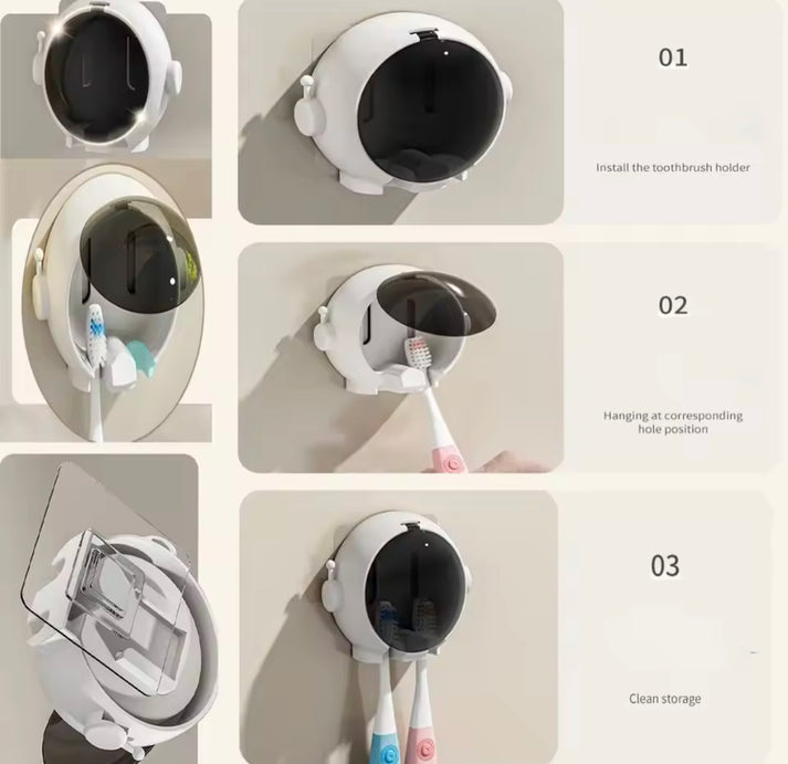 Wall Mounted Toothbrush Holder